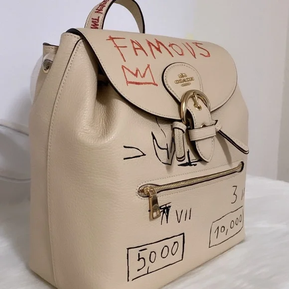 New💃Coach X Jean Michel Basquiat Kleo Backpack - Picture 6 of 15